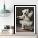Baby Polar Bear Dancing in a White Tutu Wall Art