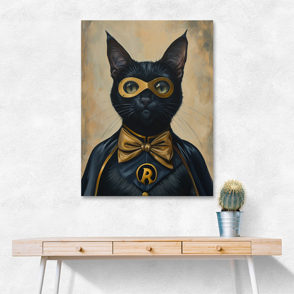 Black Cat Batman In Yellow