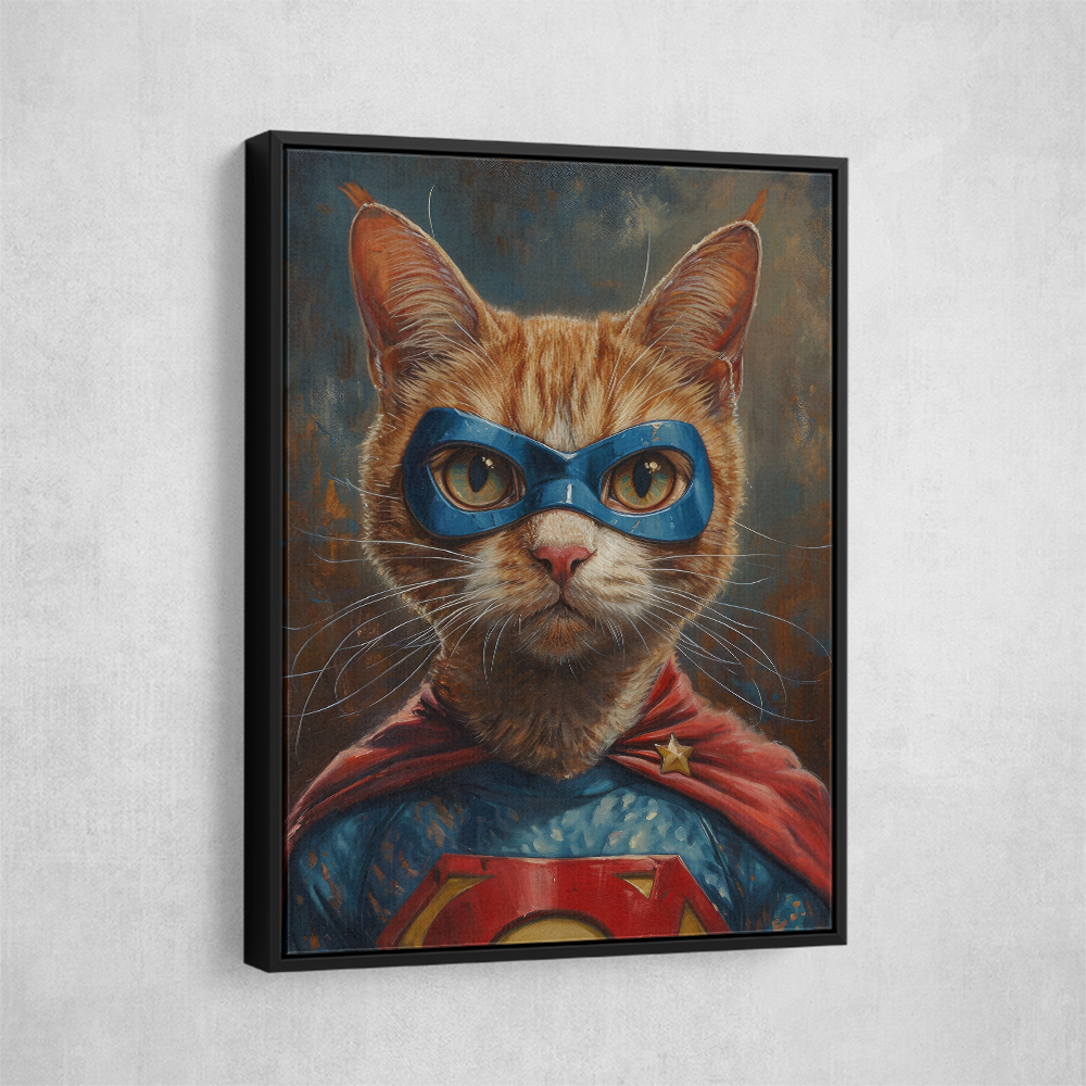 Ginger Cat Superman Superhero