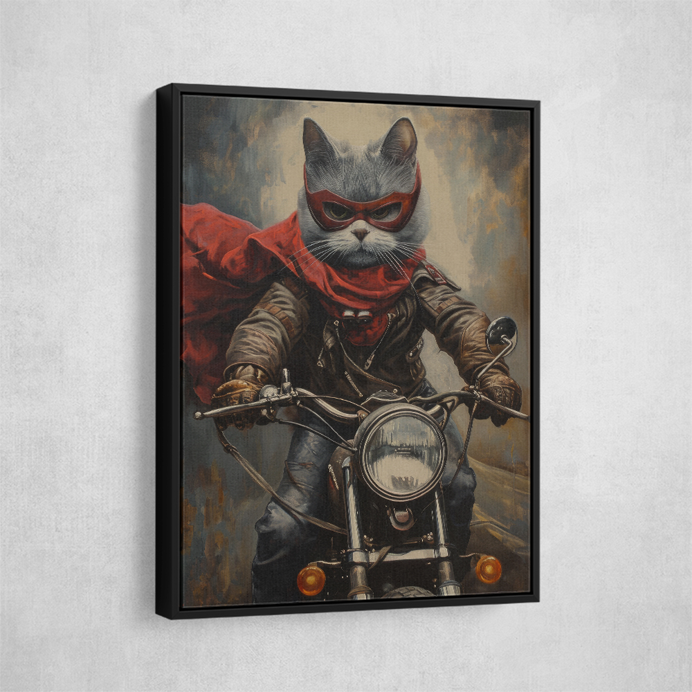Biker Superhero Cat