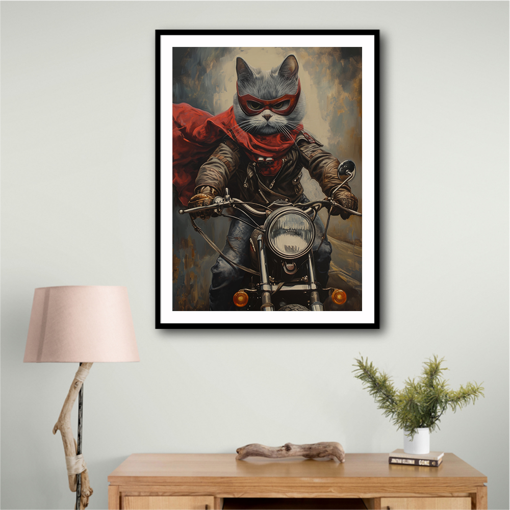 Biker Superhero Cat