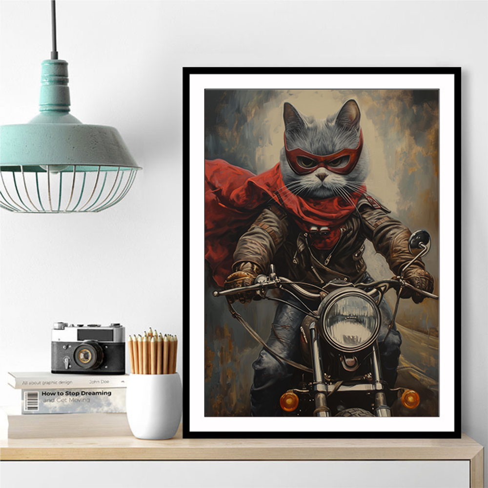 Biker Superhero Cat