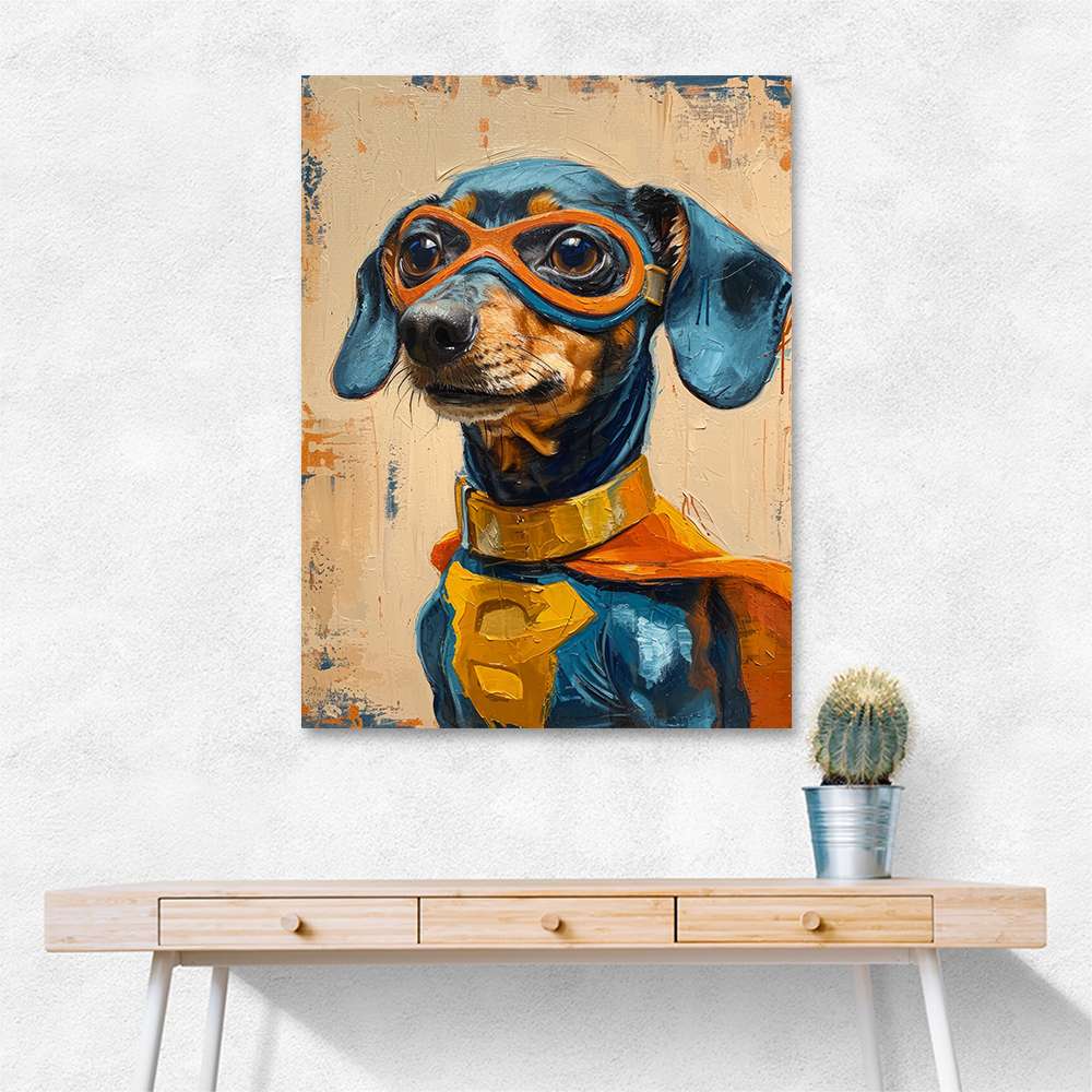 Superhero Dachshund
