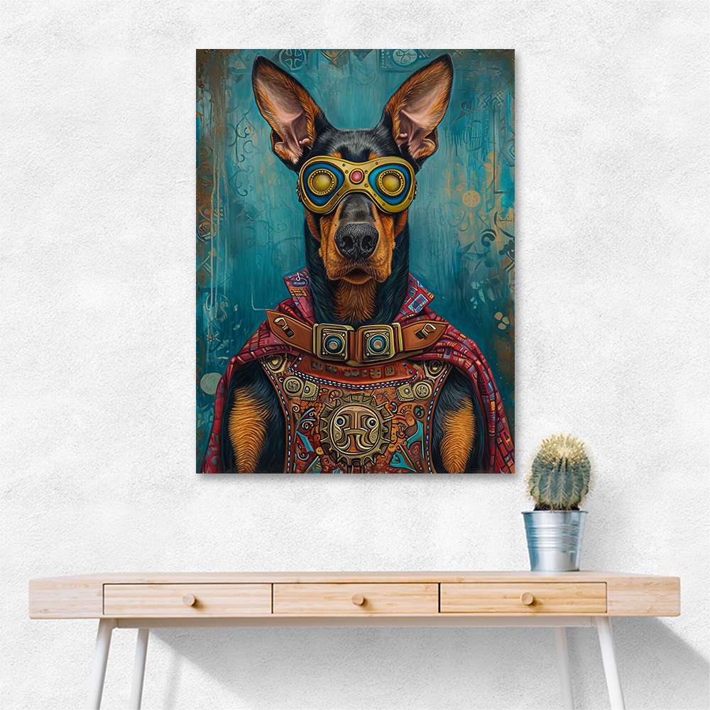 Superhero Doberman