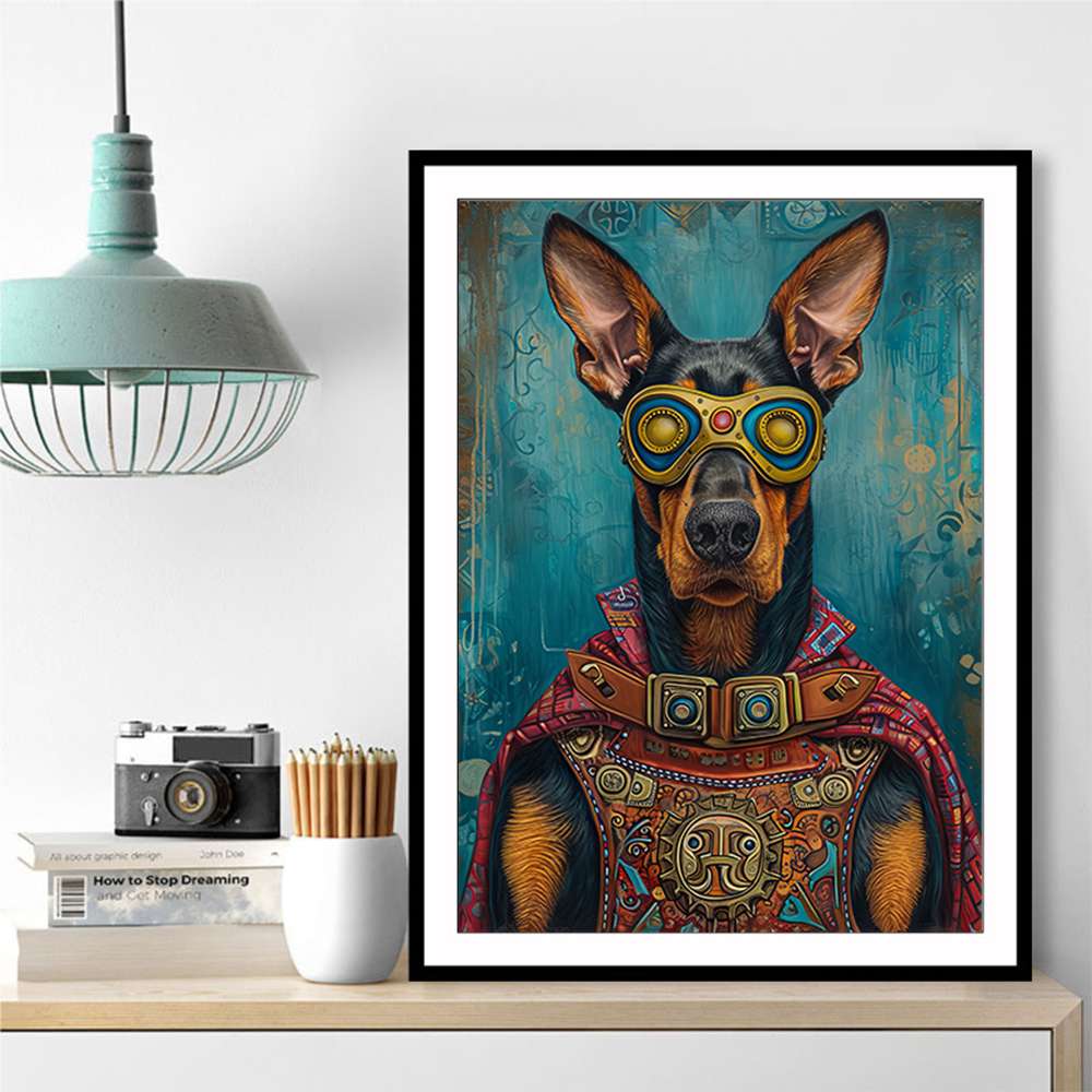 Superhero Doberman