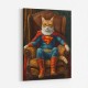 Superhero Cat in an Armchair 