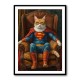 Superhero Cat in an Armchair 