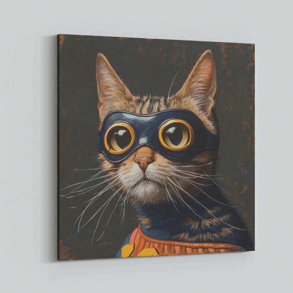 Masked Ginger Cat Wall Art
