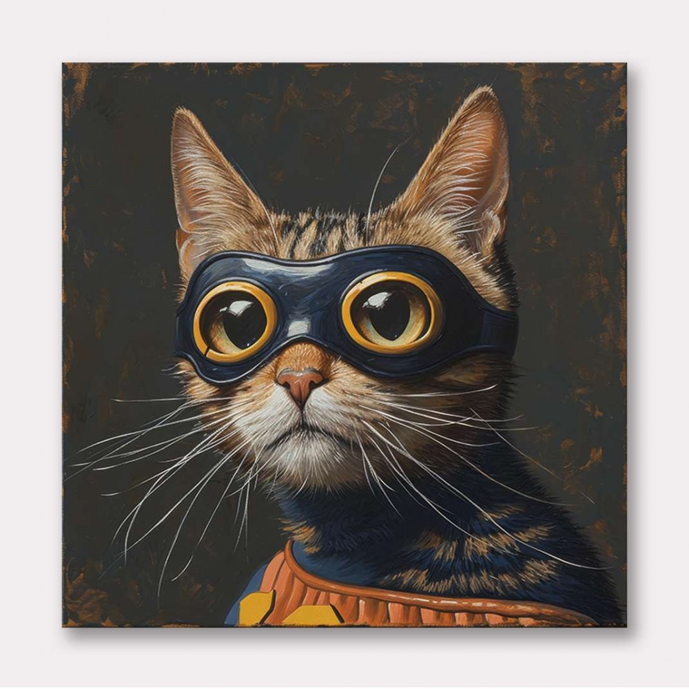 Masked Ginger Cat Wall Art