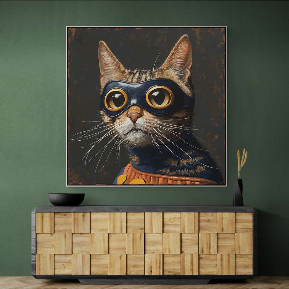 Masked Ginger Cat Wall Art