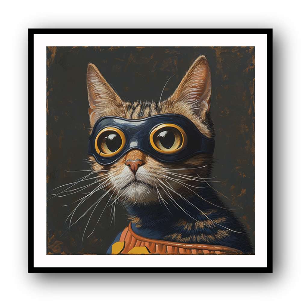 Masked Ginger Cat Wall Art