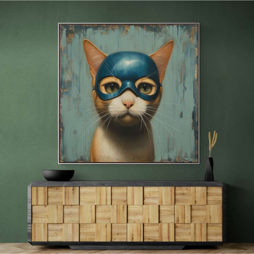 Masked Ginger Cat 2 Wall Art
