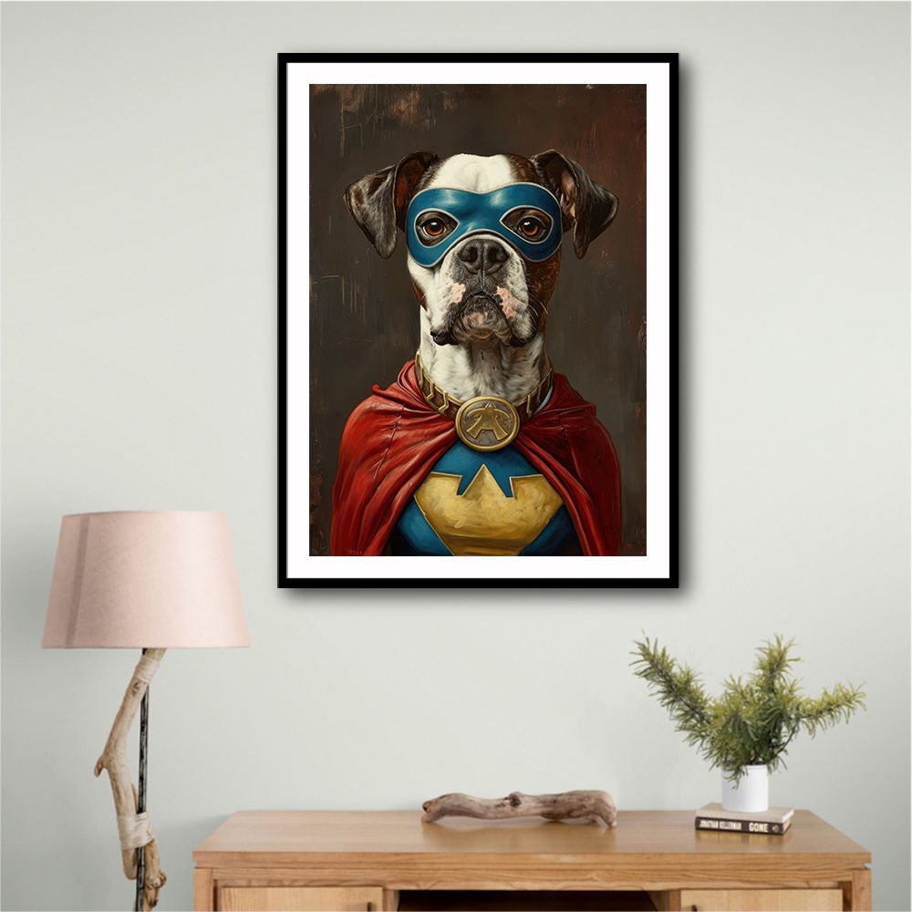 Boxer Dog Superhero