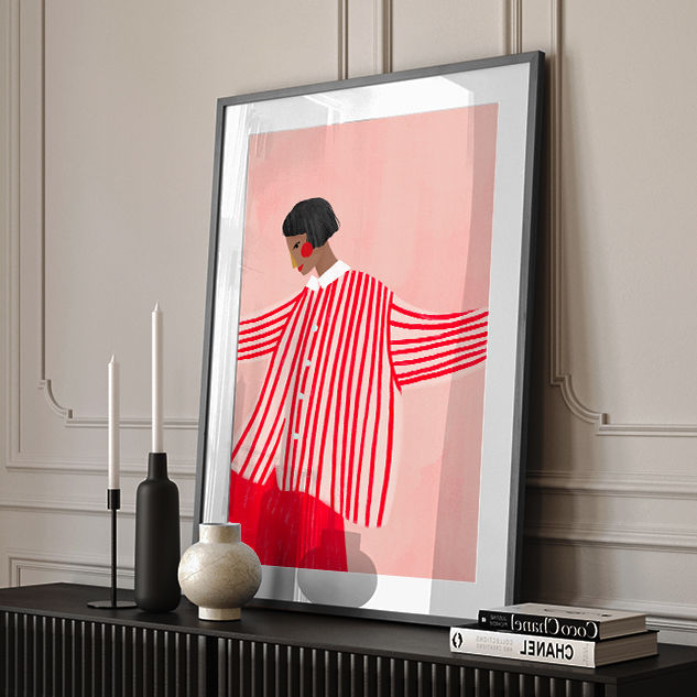 The Woman With the Red Stripes