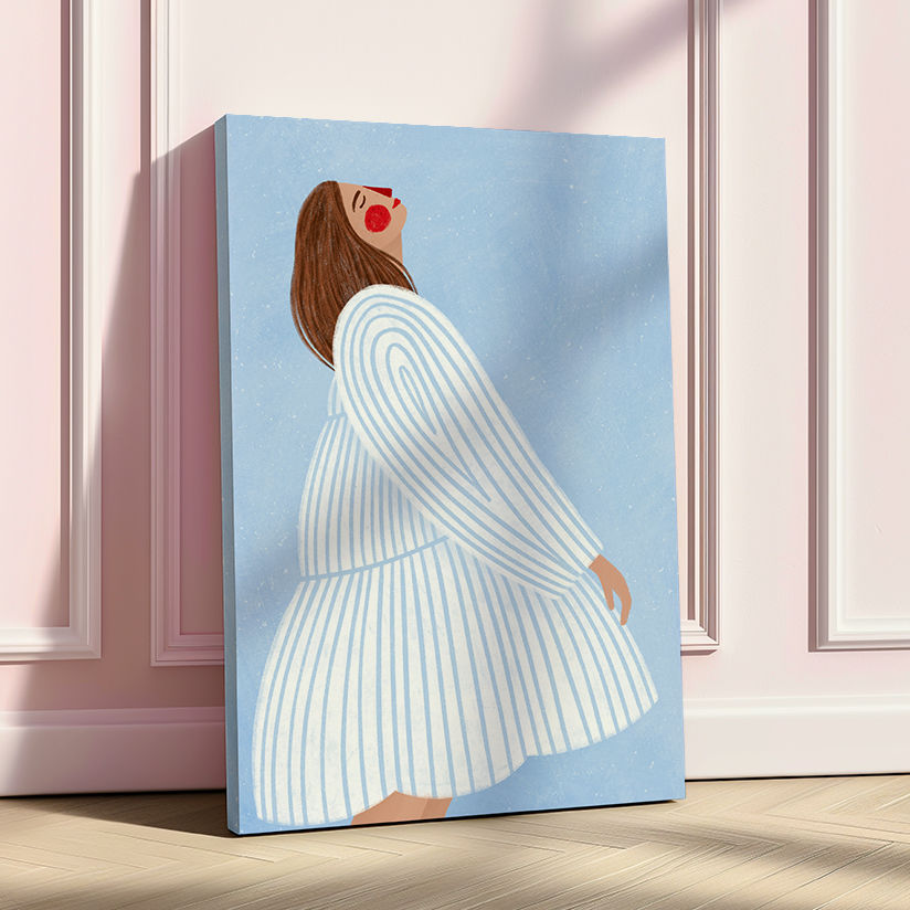 The Woman With the Blue Stripes