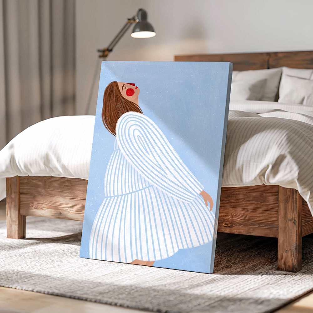 The Woman With the Blue Stripes