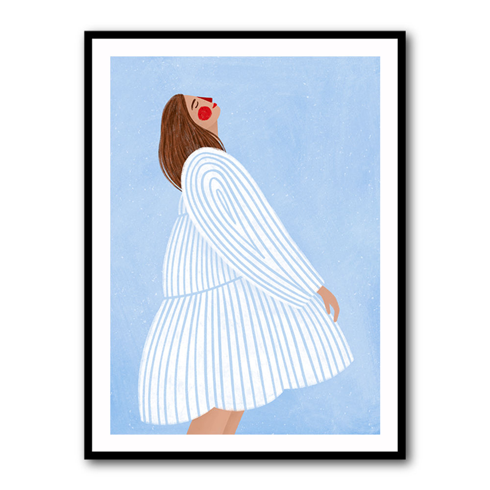 The Woman With the Blue Stripes