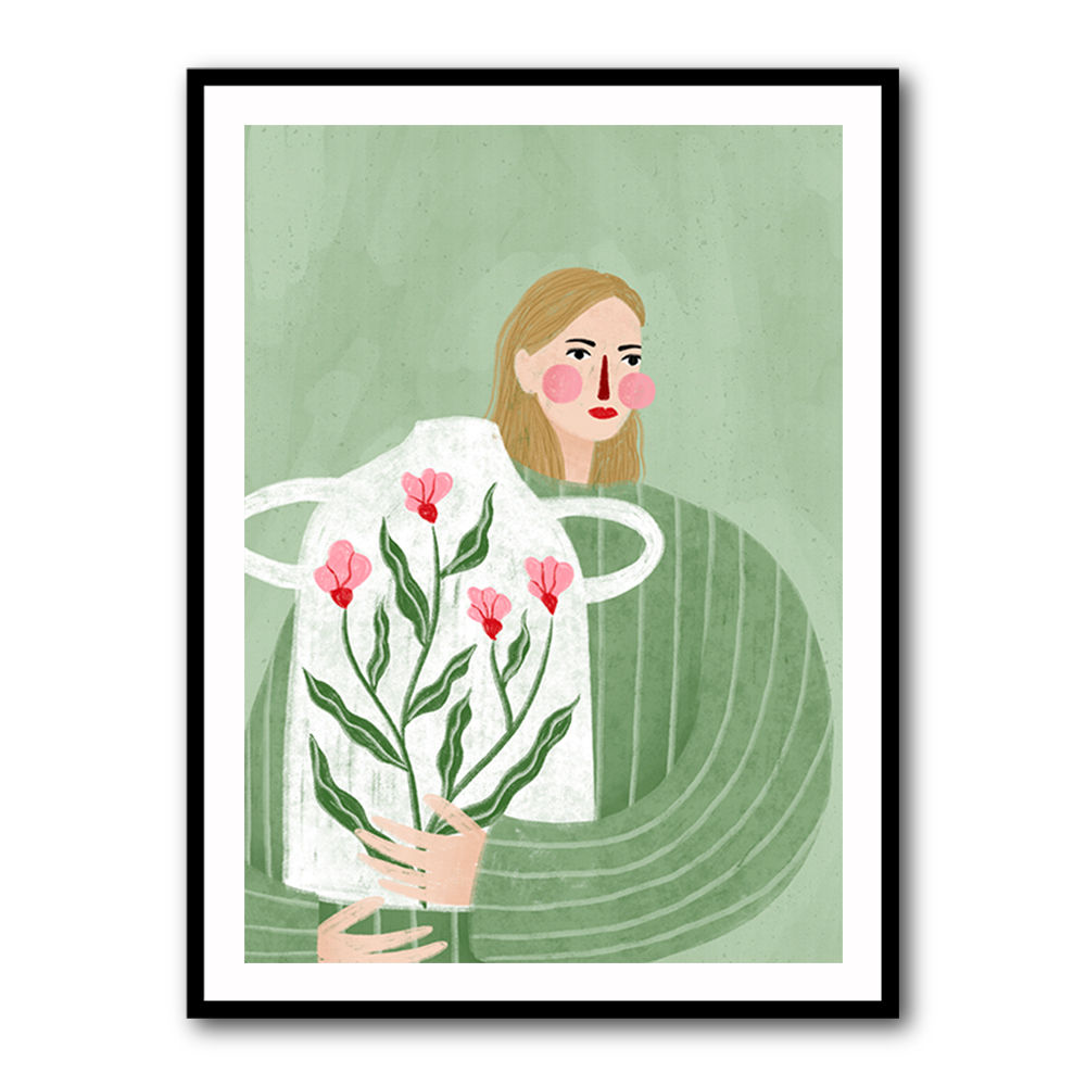 The Woman With Pink Vase