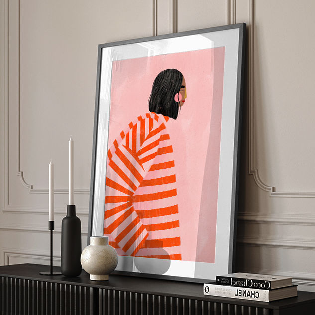 The Woman With the Orange Stripes
