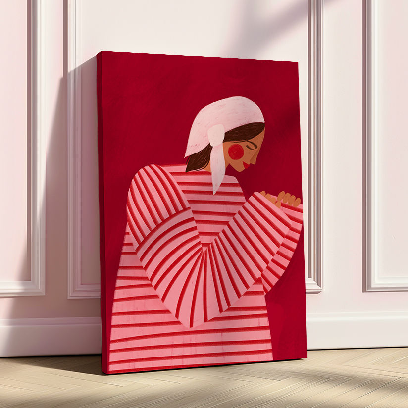 The Woman With the Red Stripes