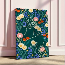 Line Lady With Florals