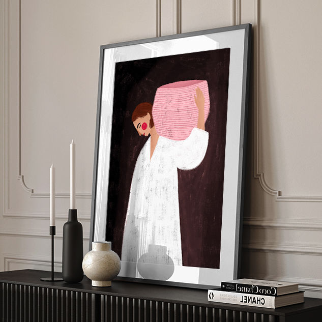 The Woman with the Pink Basket