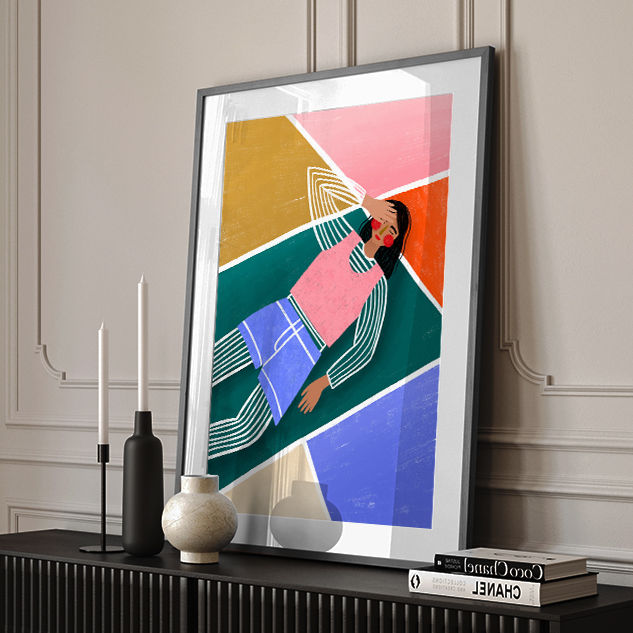 Vibrant Lady Resting