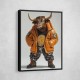 Bitcoin Black Bull 3 Wall Art