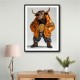 Bitcoin Black Bull 3 Wall Art