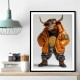 Bitcoin Black Bull 3 Wall Art