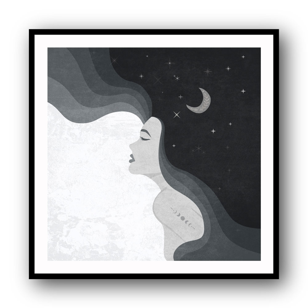 Moon Lady Black & White