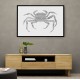 Crab Grey Poster Grey