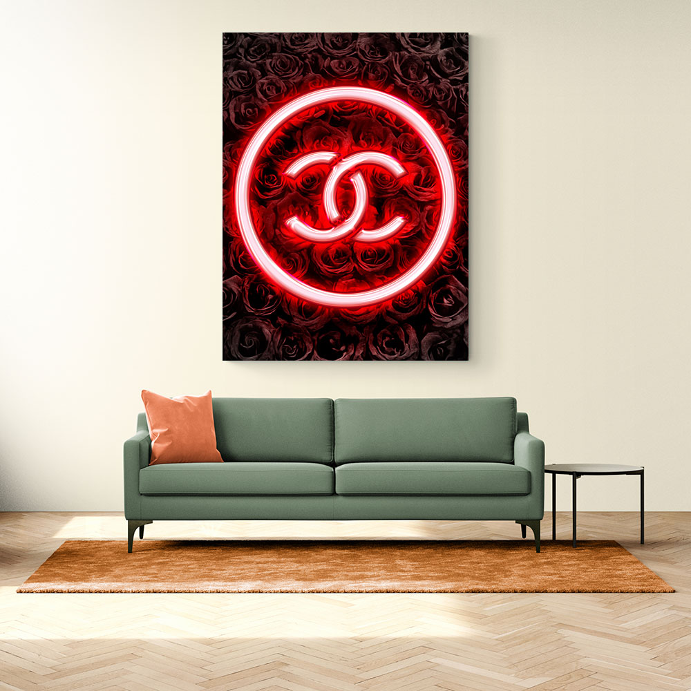 Chanel Logo Neon Style