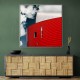 Three Tiny Windows In Red Wall
