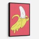 Melting Pink Banana Wall Art