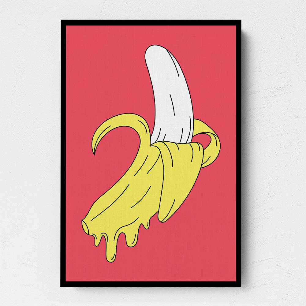 Melting Pink Banana Wall Art