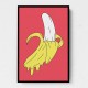Melting Pink Banana Wall Art