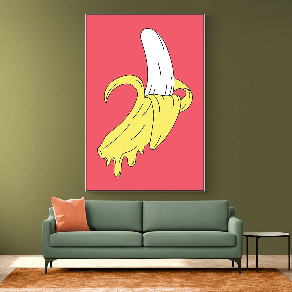 Melting Pink Banana Wall Art