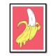 Melting Pink Banana Wall Art