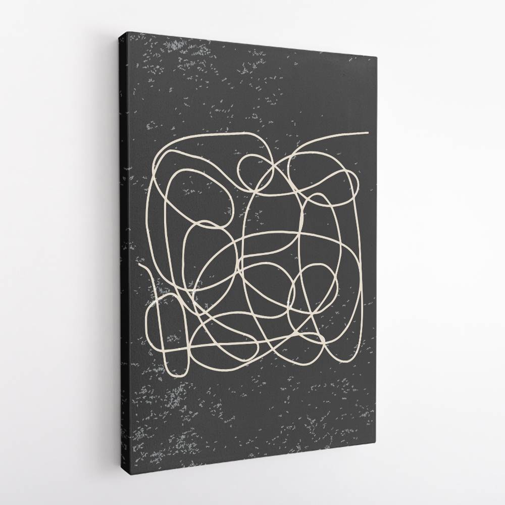 Black And White One Line #1 Wall Art