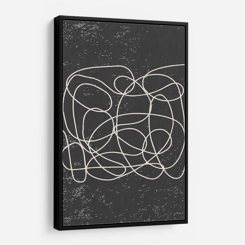 Black And White One Line #1 Wall Art