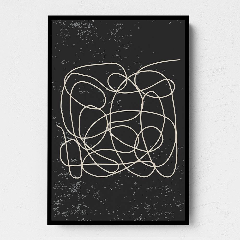 Black And White One Line #1 Wall Art