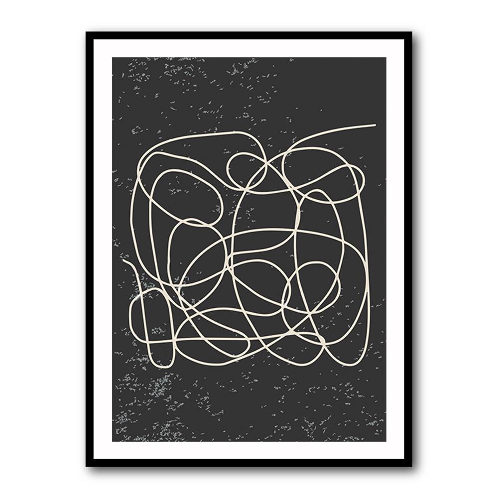 Black And White One Line #1 Wall Art