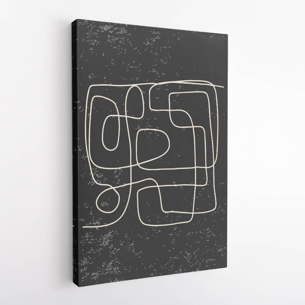 Black And White One Line #2 Wall Art