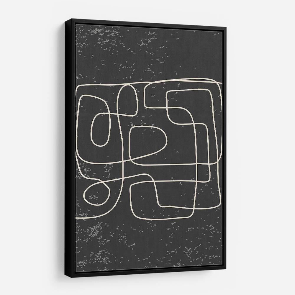 Black And White One Line #2 Wall Art