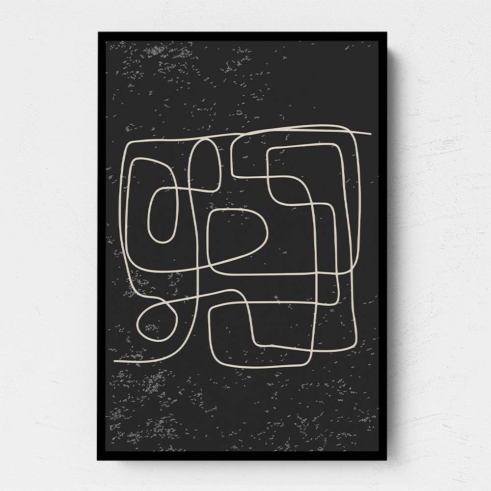 Black And White One Line #2 Wall Art
