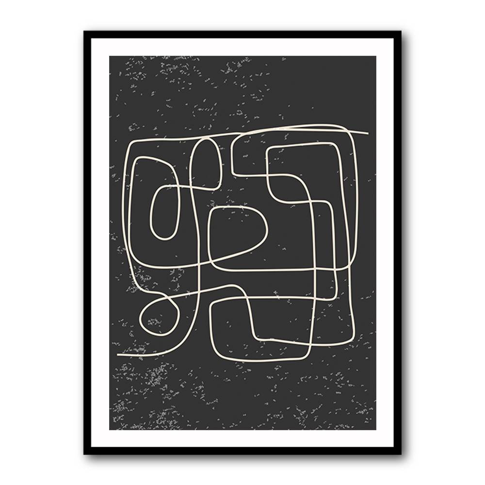 Black And White One Line #2 Wall Art