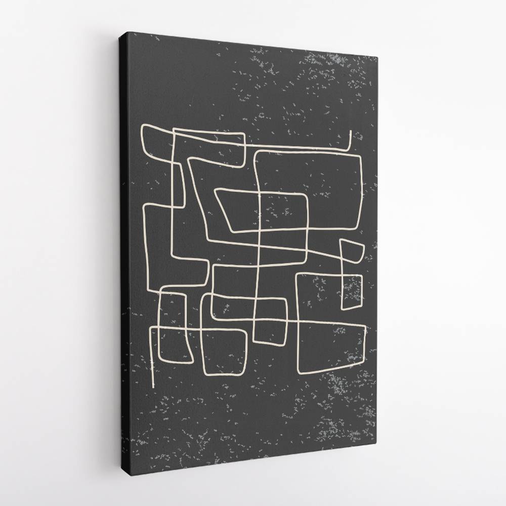 Black And White One Line #3 Wall Art