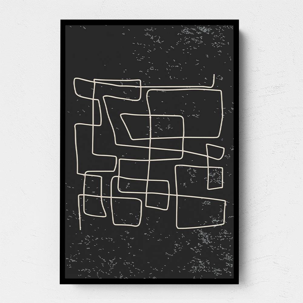 Black And White One Line #3 Wall Art