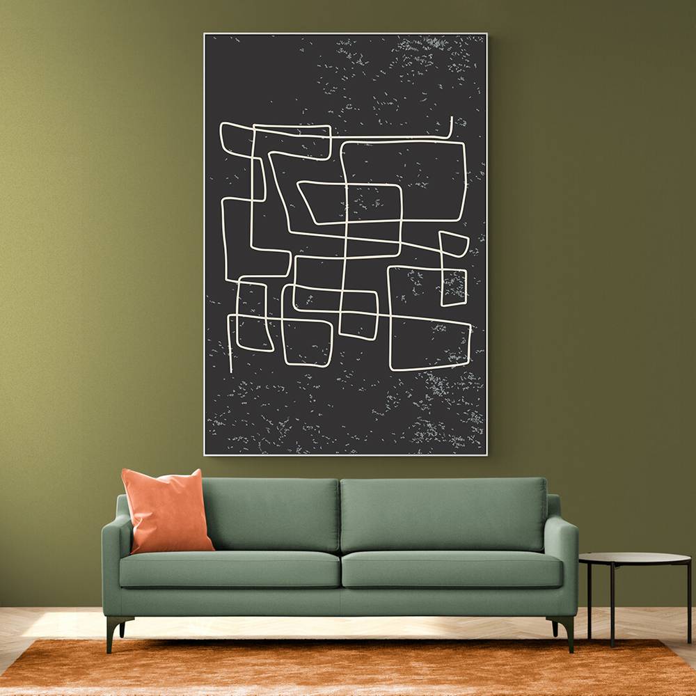 Black And White One Line #3 Wall Art